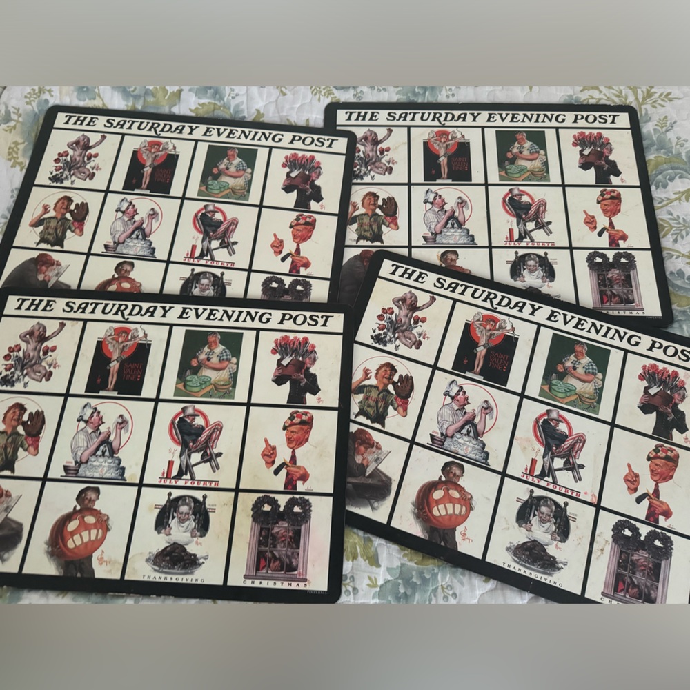 Pimpernel Saturday Evening Post cork placemats